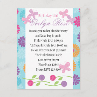 Schmetterlinge und Rose Einladung