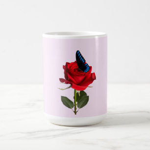 Schmetterlinge und Rosen-Tasse Kaffeetasse