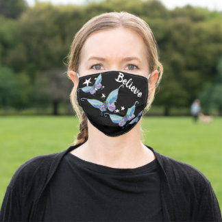 Schmetterlinge und Sterne Mund-Nasen-Maske Aus Stoff