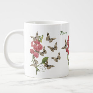Schmetterlinge und süße Erbsen-Blume     Jumbo-Tasse
