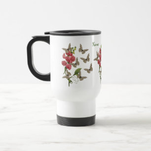 Schmetterlinge und süße Erbsen-Blume Reisebecher