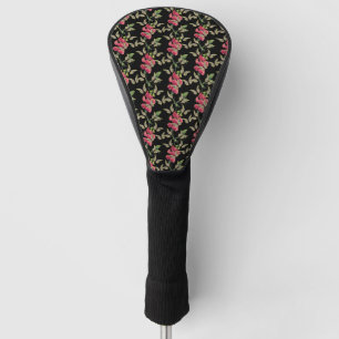 Schmetterlinge und süße Erbsen-Blume schwarz Golf Headcover