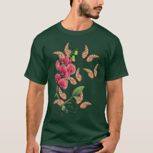 Schmetterlinge und süße Erbsen-Blume T-Shirt