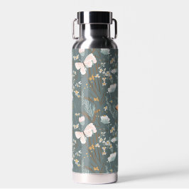 Schmetterlinge und Wildblumen auf dem Schlachtfeld Trinkflasche
