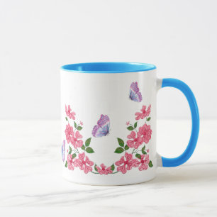 Schmetterlinge und wilde Rosen Tasse