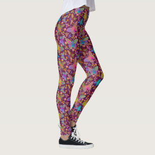 Schmetterlinge unter einem Mitternachtsmond Leggings