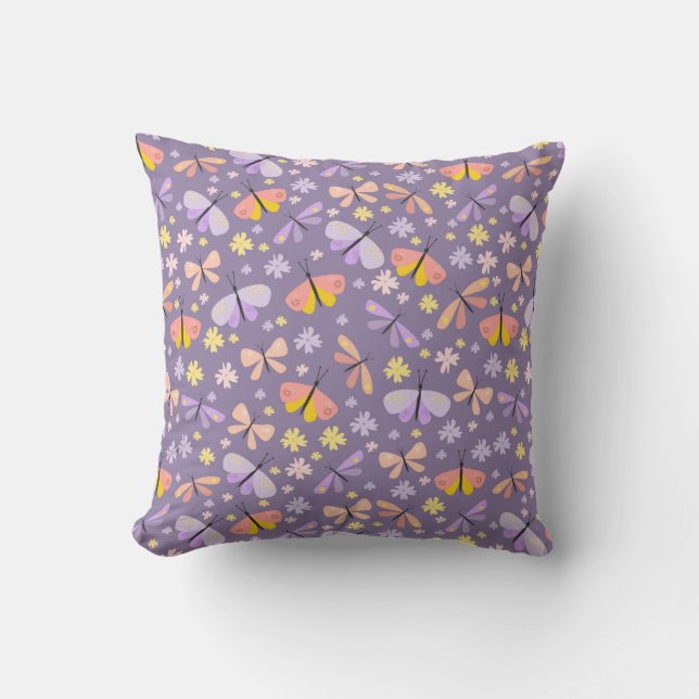 Schmetterlinge Violet-Kissen Kissen (Vorderseite)