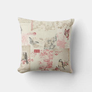 Schmetterlinge, Vögel, Blumen und Musik Kissen
