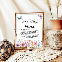 Schmetterlinge Wasser kaputt Baby Duwer Game Schil Poster