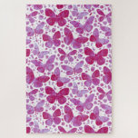 Schmetterlinge Wasserfarbe Magenta Rosa<br><div class="desc">Magenta rosa Aquarell Schmetterlingsmalerei,  um Sie für eine Weile verwirrt behalten.</div>