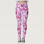 Schmetterlinge Wasserfarbe Magenta Rosa Leggings<br><div class="desc">Magenta rosa und weiße Aquarellmalt Schmetterlingsmalerei.</div>
