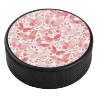 Schmetterlinge Wasserfarbenkoralle Pink Hockey Puc