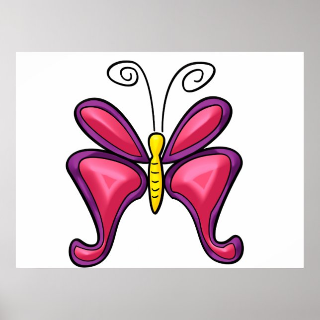 Schmetterlingposter Poster (Vorne)