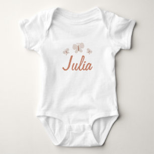 Schmetterlings-Baby-Body mit personalisiertem Name Baby Strampler