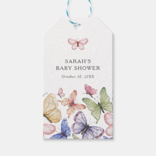 Schmetterlings-Baby-Party Geschenkanhänger