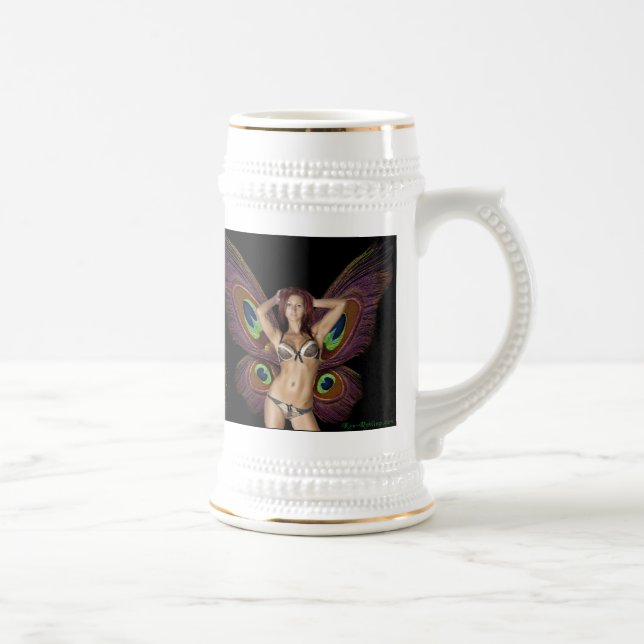Schmetterlings-Bier Stein Barbaras Mackowiak Bierglas (Rechts)