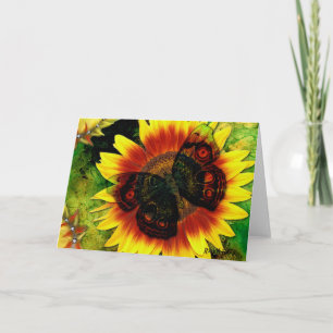 Schmetterlings-Blume Karte