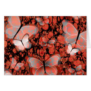 Schmetterlings-Blumen-orange Pfirsich-Mit