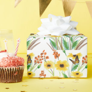 Schmetterlings-Blumengarten Geschenkpapier