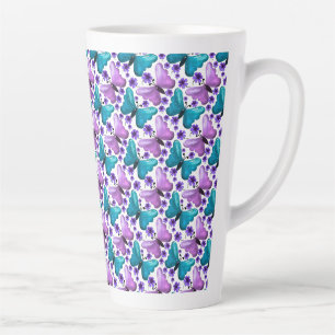 Schmetterlings-Blumenmuster Ästhetik Süße Blumen Milchtasse