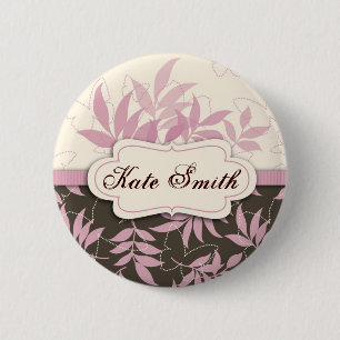 Schmetterlings-Brisen-Namensschild-Knopf Button