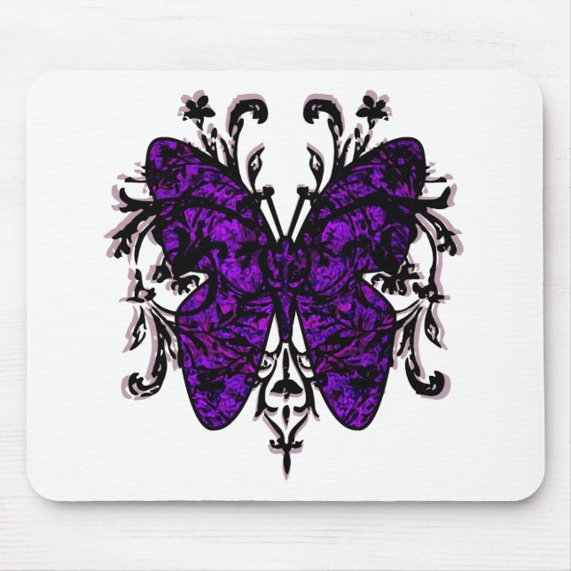 Schmetterlings-Effekt (lila) Mousepad (Vorne)