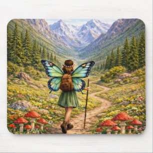 Schmetterlings-Fee-Berg-Wanderer   Fairycore-Blume Mousepad
