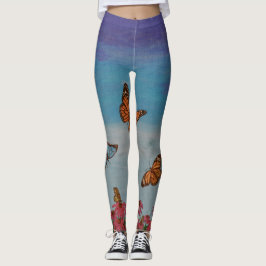 Schmetterlings-Feld-Leggings Leggings