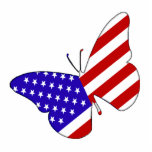 Schmetterlings-Foto-Skulptur Fotoskulptur Ornament<br><div class="desc">Unser patriotischer Schmetterling,  fliegend durch den Wind mögen unsere Flagge. Einer unserer klassischen Entwürfe.</div>