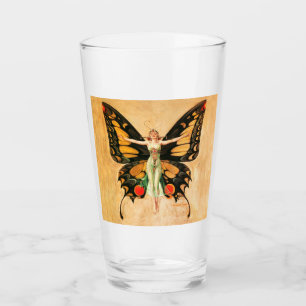 Schmetterlings-Frauen-Illustration von Leyendecker Glas