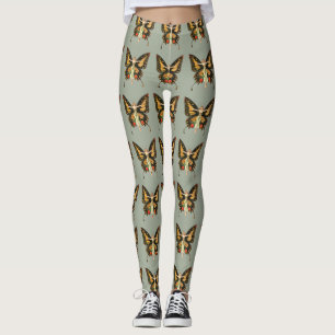 Schmetterlings-Frauen-Illustration von Leyendecker Leggings