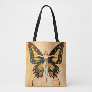 Schmetterlings-Frauen-Illustration von Leyendecker Tasche