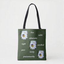 Schmetterlings-Gänseblümchen-Tasche