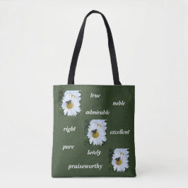 Schmetterlings-Gänseblümchen-Tasche Tasche