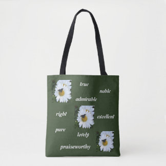 Schmetterlings-Gänseblümchen-Tasche Tasche