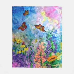 Schmetterlings-Garten-Fleece-Decke Fleecedecke