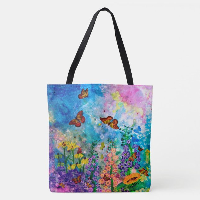 Schmetterlings-Garten-Tasche Tasche (Vorderseite)