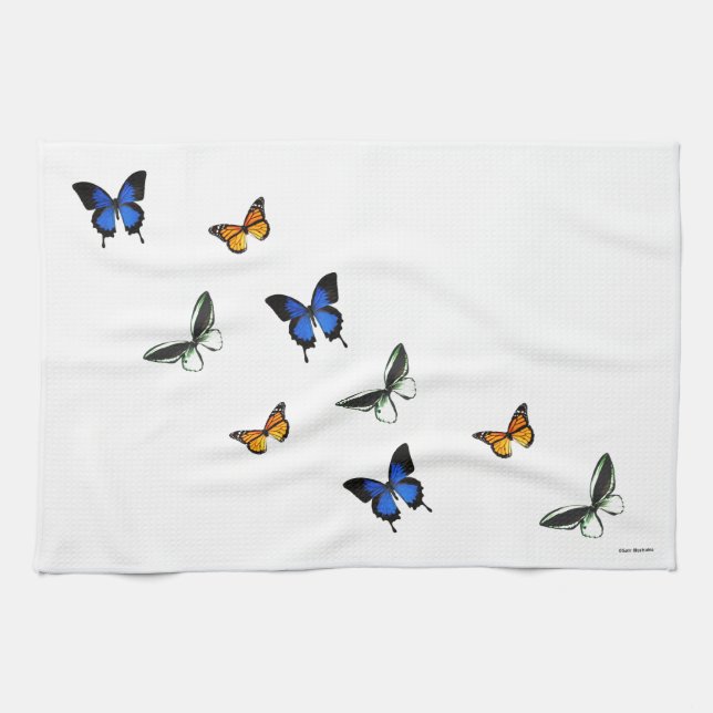 Schmetterlings-gemustertes Küchen-Tuch Küchentuch (Horizontal)