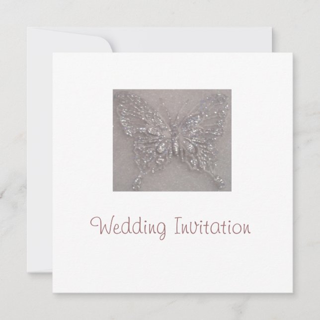 Schmetterlings-Hochzeit laden ein Einladung (Vorderseite)