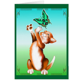 Schmetterlings-Kätzchen-Karte