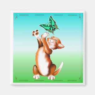 Schmetterlings-Kätzchen-Magnet Magnet