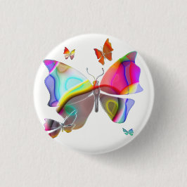 Schmetterlings-Knopf Button