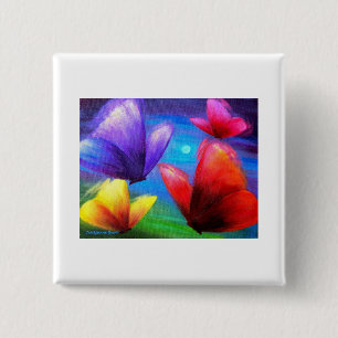 Schmetterlings-Kunst-Malerei - multi Button