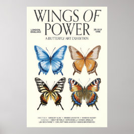 Schmetterlings-Kunstausstellungsplakat 'Wings of P Poster