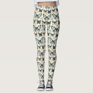 Schmetterlings-Leggings mit antikisierendem botani Leggings