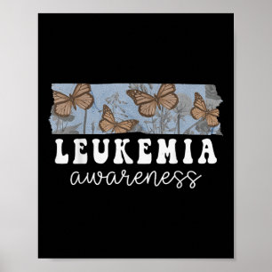 Schmetterlings Leukämie-Bewusstsein Poster