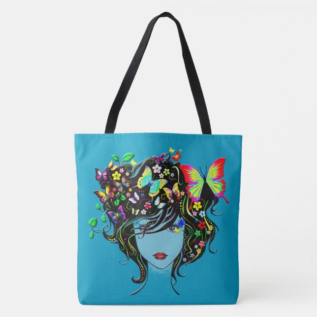 Schmetterlings Mädchen 1 Tasche (Vorderseite)