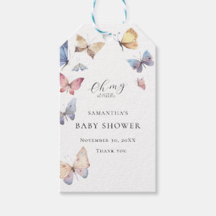 Schmetterlings-Mädchen-Baby-Party Geschenkanhänger