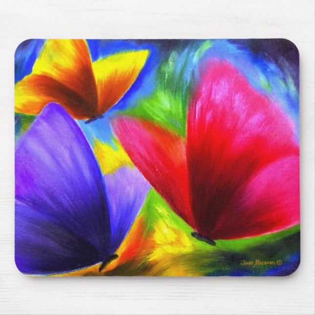 Schmetterlings-Malerei-Kunst - multi Mousepad (Vorne)