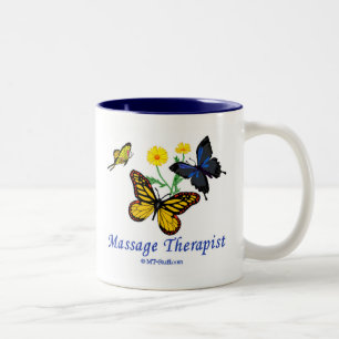 Schmetterlings-Massage-Therapeut Zweifarbige Tasse